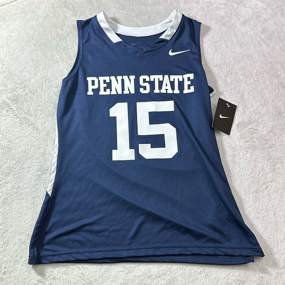 Nike Penn State University Women’s Lacrosse Jersey Size Medium Navy & White #15